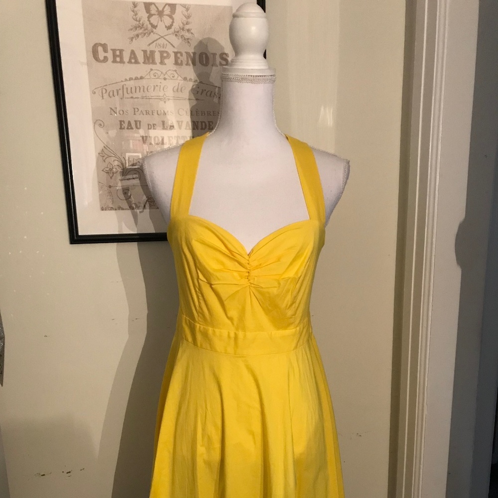 MODA Int Bright Yellow Strappy Sundress